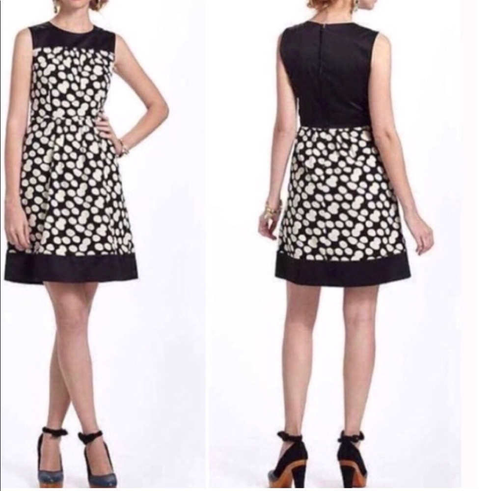 Anthropologie by LEIFNOTES Black & White Dress 0 - Picture 2 of 5